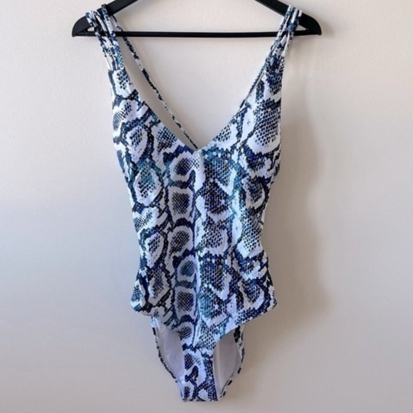 BCBGMAXAZRIA Womens One Piece Swimsuit quick dry bathing suit size 10 - Picture 4 of 11